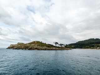 Saint Nicholas island view. Lekeitio coastline, Spain