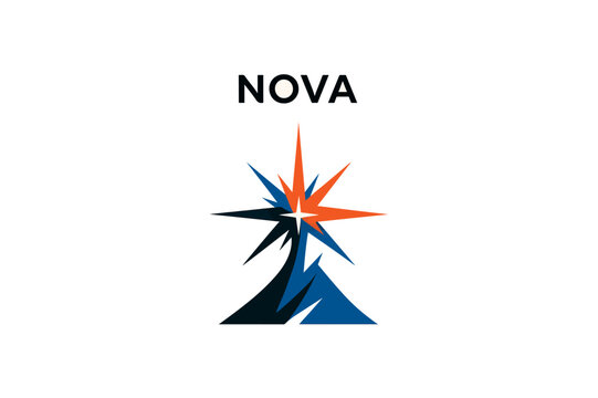 Nova log Vector on white background.01