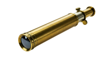Antique brass telescope spyglass vintage nautical instrument for exploration and stargazing view tool