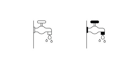 tap set icon with white background vector stock illustration