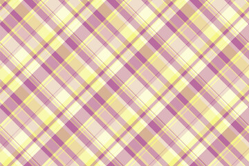 Elegant diagonal plaid pattern in soft pastel yellow and purple hues.  Perfect for textile designs, website backgrounds, or stationery.