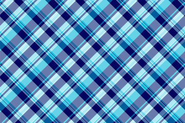 Stylish blue plaid background. Abstract seamless tartan pattern. Modern textile or fabric design. Use for backdrops, wrapping paper, or website design.