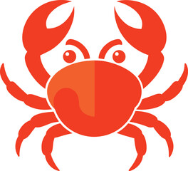 Adorable Cartoon Crab Illustration, Perfect for Kids' Books, Websites, and More!