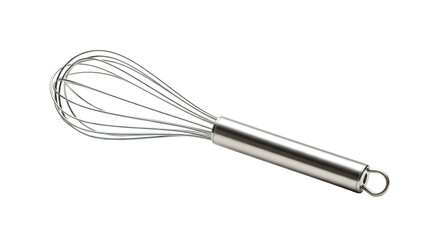 Stainless steel whisk kitchen utensil for cooking baking mixing beating eggs cream batter tool isolated