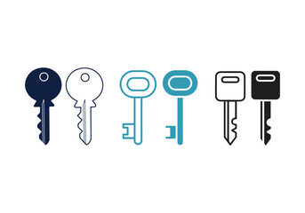 Key icon, key sign vector 