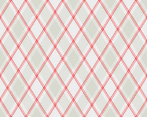 Elegant crisscross pastel plaid pattern.  Soft coral and gray hues create a subtle yet stylish design perfect for backgrounds, textiles, or website designs.