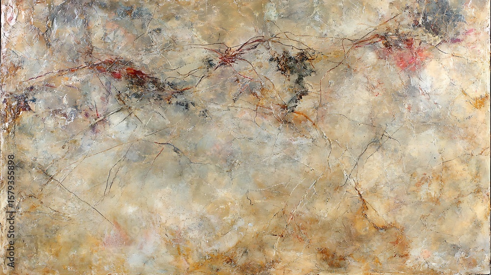 Poster textural landscape: a subtle interplay of earthy tones and delicate line work creating visual depth