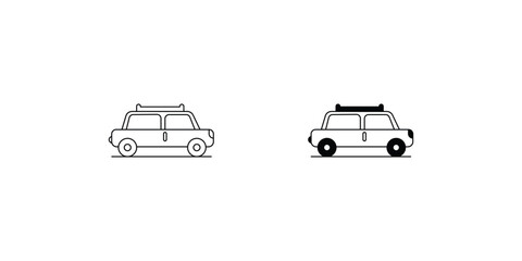 Fototapeta premium taxi set icon with white background vector stock illustration