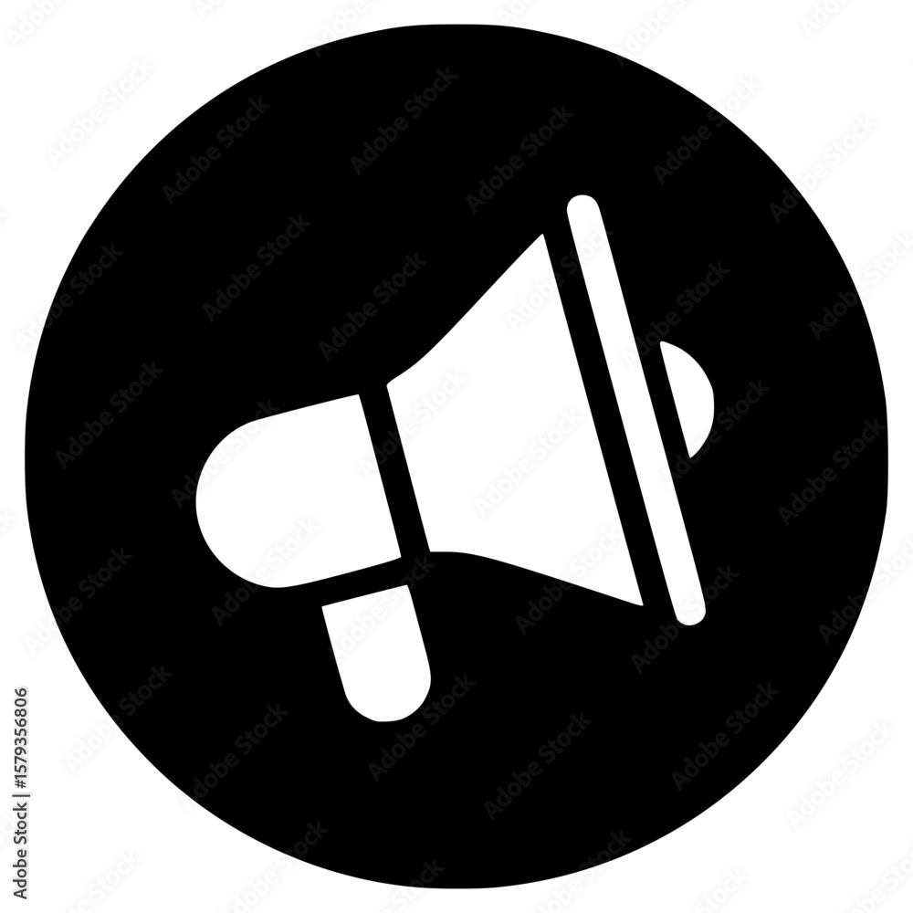 Poster icon of a loudspeaker in vector format for various applications