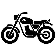 Fototapeta premium Vector icon of a motorcycle in a minimalist design style
