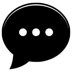 Fototapeta premium Black speech bubble icon for communication and dialogue