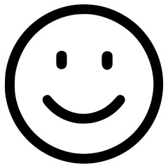 Fototapeta premium Simple smiley face vector icon for various design uses