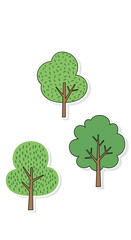 Beautiful green trees with lush foliage for nature scenes