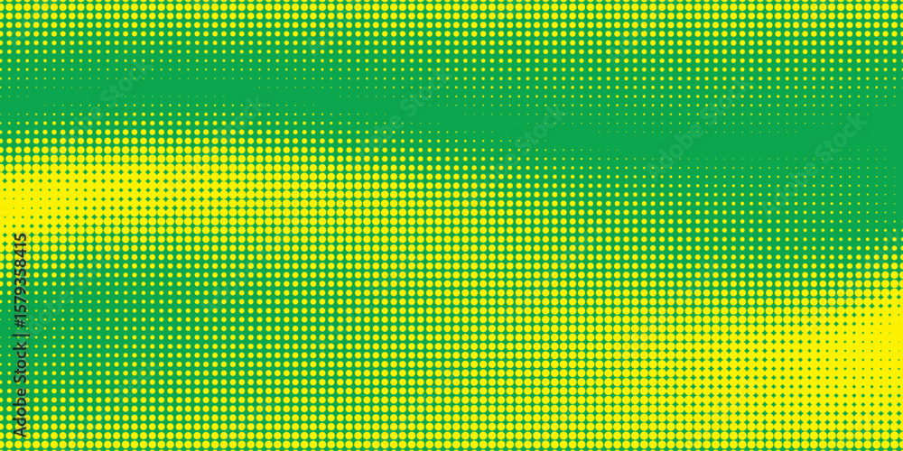 Poster dots halftone yellow green color pattern gradient texture background.