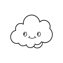 Fototapeta premium Cloud line art, Cute cloud line art, sky