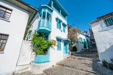Traditional Ottoman houses in old town Kale district, Marmaris, Turkey