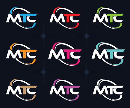 MTC logo and icons in a variety of colors, a design concept vector design template