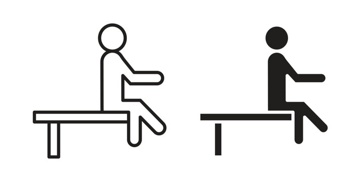 Resting icons in trendy linear style vector. Vector illustration