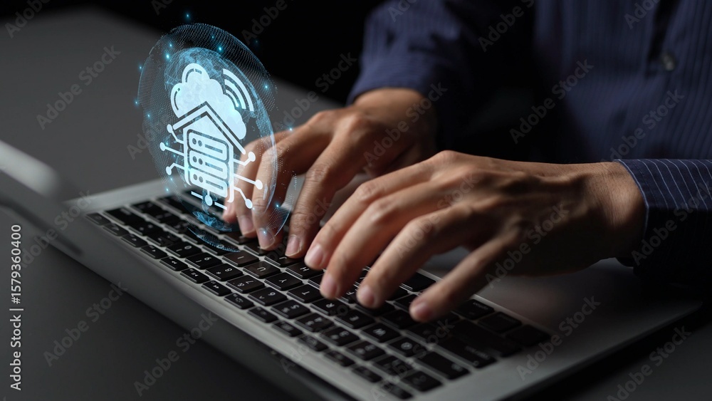Poster cloud computing, cloud strategy, and cloud technology transforming digital infrastructure with scala
