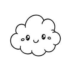 Cloud line art, Cute cloud line art, sky