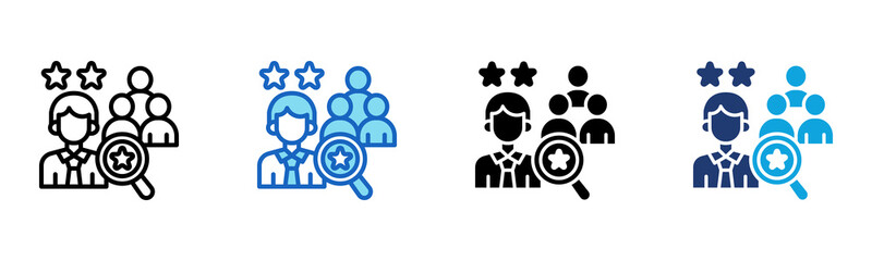 Talent Scout icon Multi Style Vector Illustration