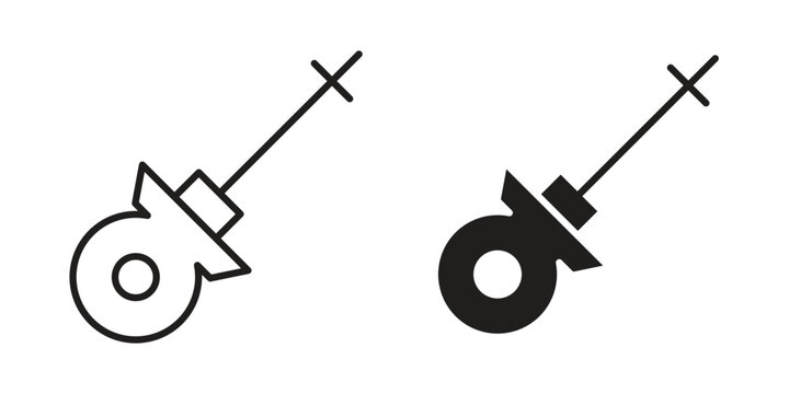 Car dipstick icons in trendy linear style vector. Vector illustration