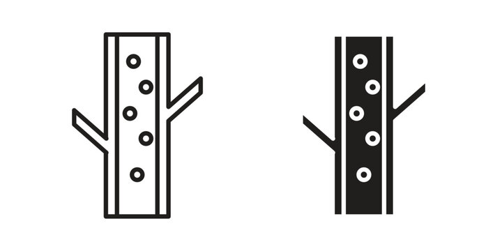 Blood vessel icons in trendy linear style vector. Vector illustration