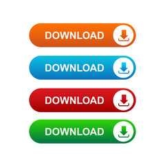 Colorful Download Button Set