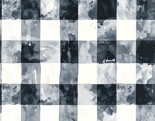 Pastel Gingham Check Pattern generated AI