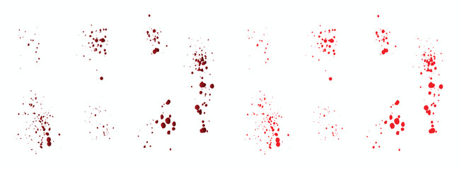 Vector blood splatter background set