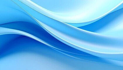 Obraz premium Abstract flowing curves of light blue. Smooth, soft, and elegant design with gentle, wavy forms. A gradient of pale blue tones creates a sense of depth and movement