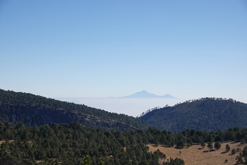 View on Pico de Orizaba on the Horizon from Popocatepetl-Iztaccihuatl National Park, Mexico