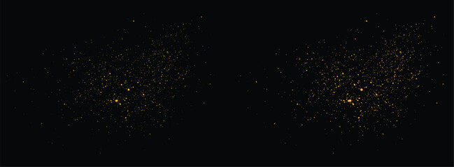 Vector golden light effect luxury gold glitter confetti firework background design