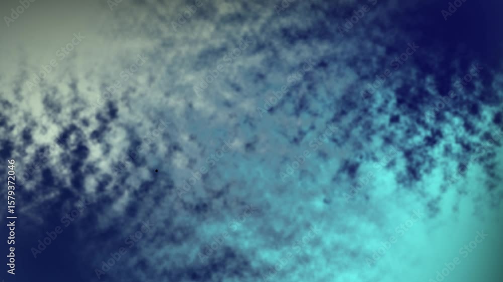 Poster abstract cloudscape: dynamic blue and teal gradient background animation