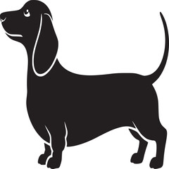Dachshund dog breed illustration vector image weiner dog pet animal sausage dog puppy cute doggy clip art