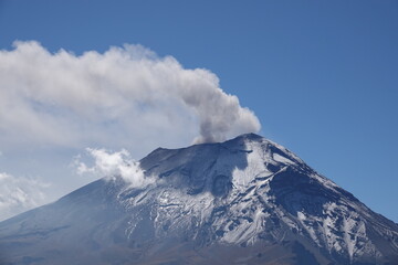 Eruption of Popocatepetl Volcano, Mexico