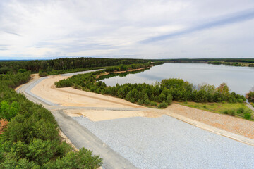 Lausitz Contryside from Rusty nail Tower, Senftenberg Lake, East Germany