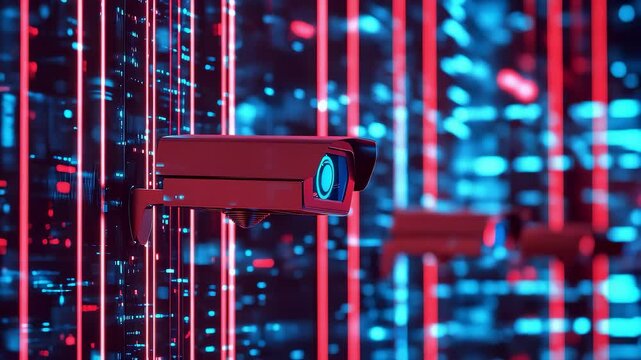 Futuristic Tech Security Camera Cybersecurity