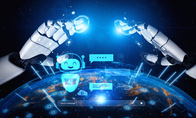 AI chatbot enhances assistance by processing natural language, generating smart replies, analyzing...