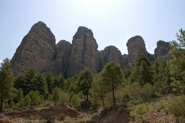 rocky mountains in the interior of castellon
