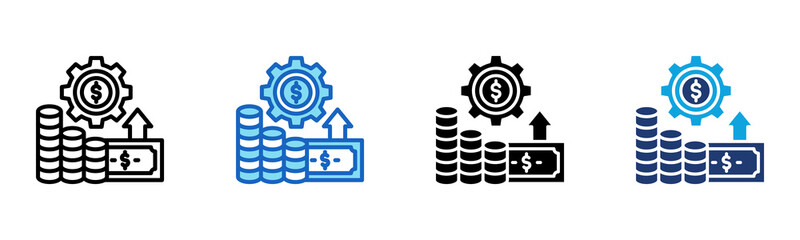 Obraz premium Financial Management icon Multi Style Vector Illustration