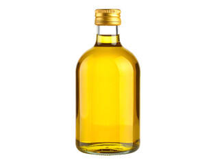 Bottle of sunflower oil isolated on white background