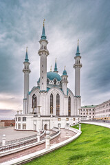 Kul Sharif mosque in Kazan Kremlin, Tatarstan, Russia. It is tourist attraction of Kazan.