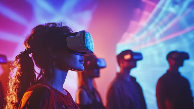 Immersive experiencers explore wearing VR devices