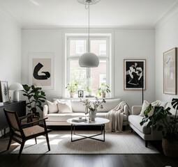 modern living room with modern furniture