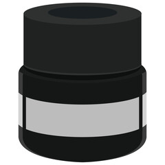 黒インク瓶のベクターイラスト素材