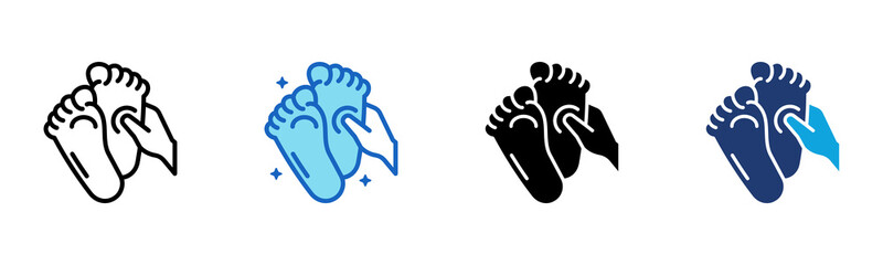 Foot Massage icon Multi Style Vector Illustration