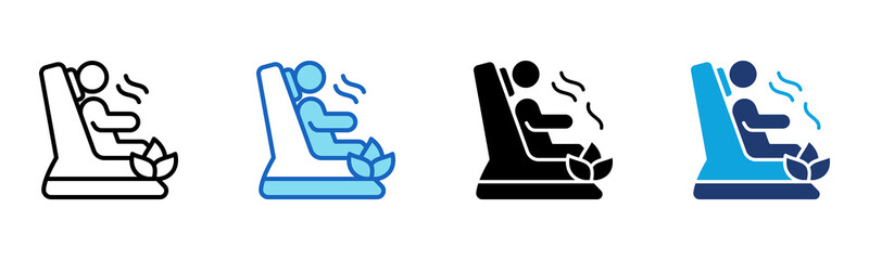 Massage Chair icon Multi Style Vector Illustration