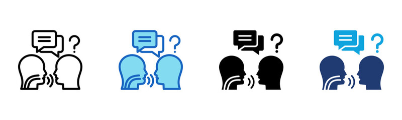 Speech Therapy icon Multi Style Vector Illustration