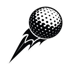 Golf Ball Flying Over Green Artwork